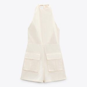 Cream Zara romper! New with tags. Super cute!!! adjustable straps.